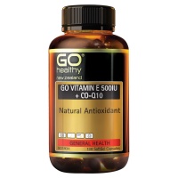 GO Healthy Go Vitamin E 500IU + Co-Q10 130 Soft Gels EXP.2026.02