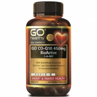 GO Healthy Go Co-Q10 450mg BioActive 1-A-Day 60 softgel caps...