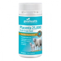 Good Health Placenta 25,000 Plus with Grape Seed 60 Capsules...